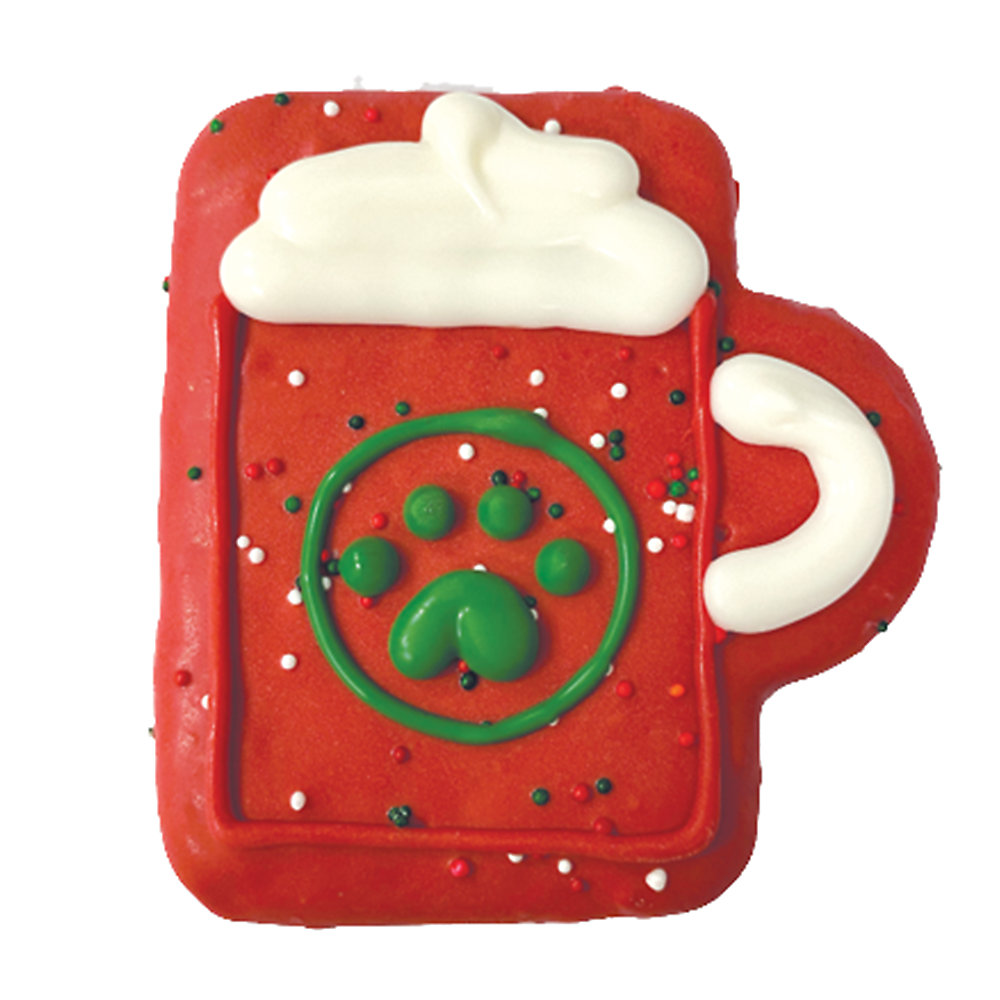 red mug dog cookie